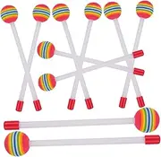 Vaguelly 10pcs Plastic Drum Mallet Percussion Drumsticks for Durable Safe Instrument Supplies for Music Practice and Rhythm Development