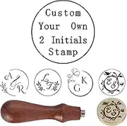 Custom Wax Seal Stamps - Customised with Couple's Initials (2 Letters) for Wedding Invitations, Valentine's Day Gifts & Anniversary Gifts