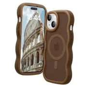 Magnetic for iPhone 14 Plus Case, for iPhone for iPhone 14 Plus/15 Plus brown