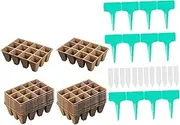 1 Set Planting Cups Peat Pots for Seedlings Nursery Containers with Inserts for Easy Transplanting and Gardening