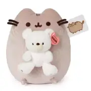 Official GUND 125th Anniversary Pusheen the Cat with Kai Bear Plush Toy 24cmBNWT