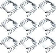 TEHAUX 100pcs Pallet Strapping Buckle, Galvanized Metal Wire Buckle, Heavy Duty Strapping Clamps, for 3/4” Width Cord Strap