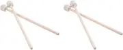 Binxind 2 Pair Drum Mallet Stick Felt Head Mallet Timpani Stick Big Drum Hammer Timpani Mallet for Percussion Instrument