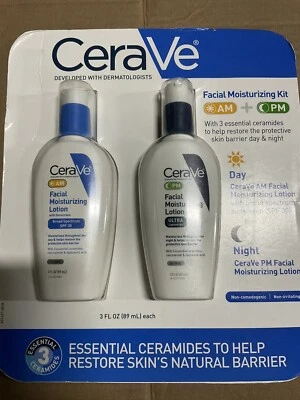 CeraVe Facial Moisturizing Kit, AM + PM, 2pk, 3oz each