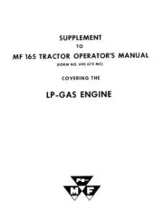 Massey Ferguson MF165 165 LP Gas Sup. Operators Manual