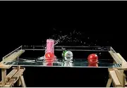Photography Props Shooting Tray, Portable Transparent Storage Tray, 6/10CM Height Cosmetic Advertising Shooting Props, for Floating Photography ﻿(80x80x6cm)
