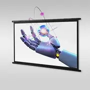 Home Theater Projection Screen Manual Pull-Down Movie Screen 30" 40" 50" 60" 72" HD Wall Mount Projector Screen for Outdoor Indoor(30 Inch 16:9)