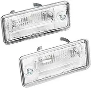 FIQOME Car License Plate Lights, 8E0807430A 8E0807430B 1 Pair of Number License Plate Lamp Lamps Bulb Light Lights, for A3 A4 A5 A6 C6 A8 D3 Q7 RS4 Car Number Plate Led Light