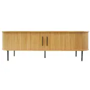 Aaron 2-Door Fluted Entertainment Unit Natural