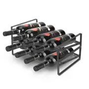 2 Tier Wine Rack，Tabletop Stackable Wine Rack Freestanding Wine Racks Counter...