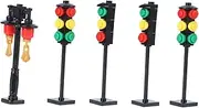 NUOBESTY 1 Set Miniature Traffic Light Models Mini Street Lamp Simulation Toys Realistic Miniature Scene Prop