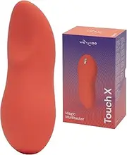 We-Vibe Touch X Lay-on Vibrator for Women - Vibrating Mini Bullet Sex Toy for Her - Mini Clitoral Stimulator Massager with 8 intensity levels - 7 Vibration Modes - Waterproof - Rechargeable - Orange