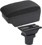 Auto Armrest Box for Mitsubishi Colt Armrest Box Interior Special Retrofit Parts Center Car Armrest Box Center Storage Box USB(C Style Gray)