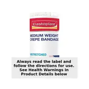 Elastoplast Medium Weight Crepe Bandage Unstretched 10cm x 1.6m Roll