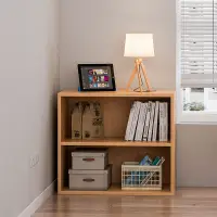 在飛比找松果購物優惠-書櫃家用收納簡易仿實木儲物書架日式雜誌櫃組合高客廳實木櫃子 
