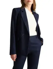 [David Lawrence] Phillip Linen Blend Blazer in Navy