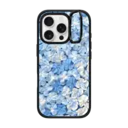 iPhone 16 Pro Impact Ring Stand Case MagSafe Compatible Blue Hydrangea Iphone Case By Ann Upton