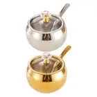 Elegant 304Stainless Steel Seasoning Pots Fashion Seasoning Container Spices Jar