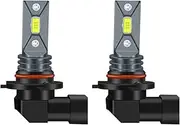 HOCOLO 2x F2 9006 8000K Car LED Fog Lights Replace Halogen Bulbs,3570 CSP-Chips 80W 8000LM,Bright IP68 Waterproof Vehicle Lamp Accessories Exterior Automotive (Ice Blue, 9006/HB4)