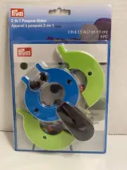 PRYM 2-in-1 Pompom Maker- Makes 2 Different Size Pompoms