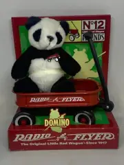 Vintage 1998 Radio Flyer Little Red Wagon Toys DOMINO Panda Bear #12 New in Box