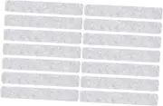 STOBOK 16pcs Felt Bulletin Board Bar Strips Self-Adhesive Wall Memo Strips with Pushpins for Photos Notes and Art Easy to Install Organize Your Space for Home Office