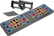 Fitness Board, Push Up Board, Foldable Equipment, Ergonomic Non-Slip Handle Grips, Full Body Strength Training for Home, Gym, Travel Use, 25.98 x 7.68 Inches PP Material