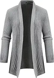 [JEShifangjiusu] Mens Shawl Collar Long Cardigan Knit Ruffle Fashion Sweater Drape Cape Casual Open Front Loose Knitwear