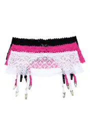 Sexy Stretch Lace Five Inch Plus Size Women Lingerie Garter Belt Adjust Garters