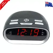 PYE AM/FM Alarm Digital Clock Radio w/LED Display/Snooze for Bedside Table