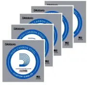 5 x D'Addario PL019 Single Plain Steel .019 Acoustic or Electric Guitar Strings