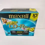 Maxell CD-R Pro 700mb Professional Quality 10 Pack! NEW! Sealed! Blank CDs