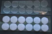 Hook & Loop Self Adhesive Coins Dots Circles 1/2 .5" 12 Sets Clear and NEW