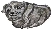 #4249 Play Pappy Dog Embroidery Iron On Applique Patch