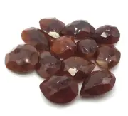 100 Grams Red Color Faceted Spessartine Garnet Pear Shape, Garnet Pear