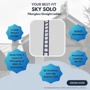 DR LADDER - Sky Solo 8 Steps Fiberglass Straight Ladder (AS/NZS)(ST-NFB08)