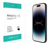 2 PCS For iPhone 14 Pro Max Tempered Glass Screen Protector Flim Case Friendly 9H Hardness for Apple (2023) - Clear