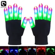 1/2Pair LED Light Up Gloves Glowing Xmas Dance Rave Party Flash Finger Fashion