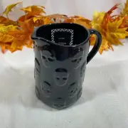 Ciroa Stoneware Black Halloween Skull Measuring Cup 3 Cup Milk Juice Jug