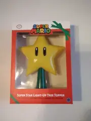 Super Mario Super Star Light Up Tree Topper 9inch