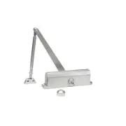 Compact Commercial Door Closer in Aluminum with Adjustable Spring Tension -