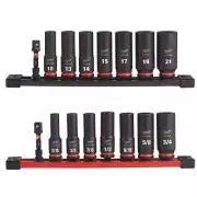 Milwaukee SAE /Metric Impact Socket Set 3/8" Drive Deep 6-point (16-Piece)