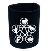 Rock Paper Scissors White - Funny Novelty Stubby Holder