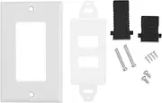 MUNEFE Socket, Audio Video Socket, 2 in 1 Integrated Media Wall Plate Audio Video Socket, Compatible with Multiple Devices