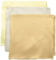 mens 100% Silk Hand Rolled 17"x 17" Pocket Square One Size Yellow/Camel/Sand