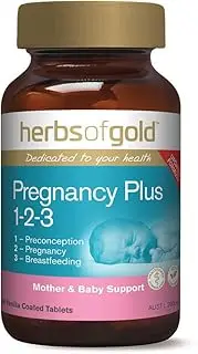Herbs of Gold Pregnancy Plus 1-2-3 60 Tablets,, Vanilla 60 count