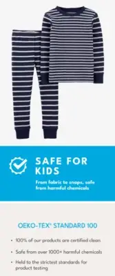 NWT Carter’s 2pc Navy Stripe Pajama Set Unisex Kids 14-Softest Cotton Pajamas!!