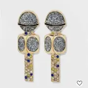 SUGARFIX by BaubleBar 'Drop The Mic' Statement Earrings - Silver