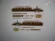 Vanderburgh County Indiana Sheriff Patrol Car Decals 1:18