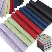 10 pcs (5 Colors) 10x14 Inches Bookbinding Cloth Fabric Surface Paper Backed Bookbinding Cloth for DIY Book Album Cover…